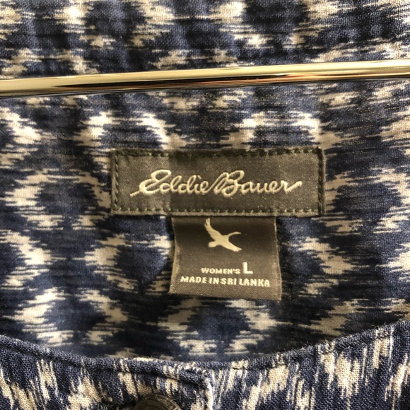 Eddie Bauer Size L 100% Cotton Blouse - Picture 9 of 11